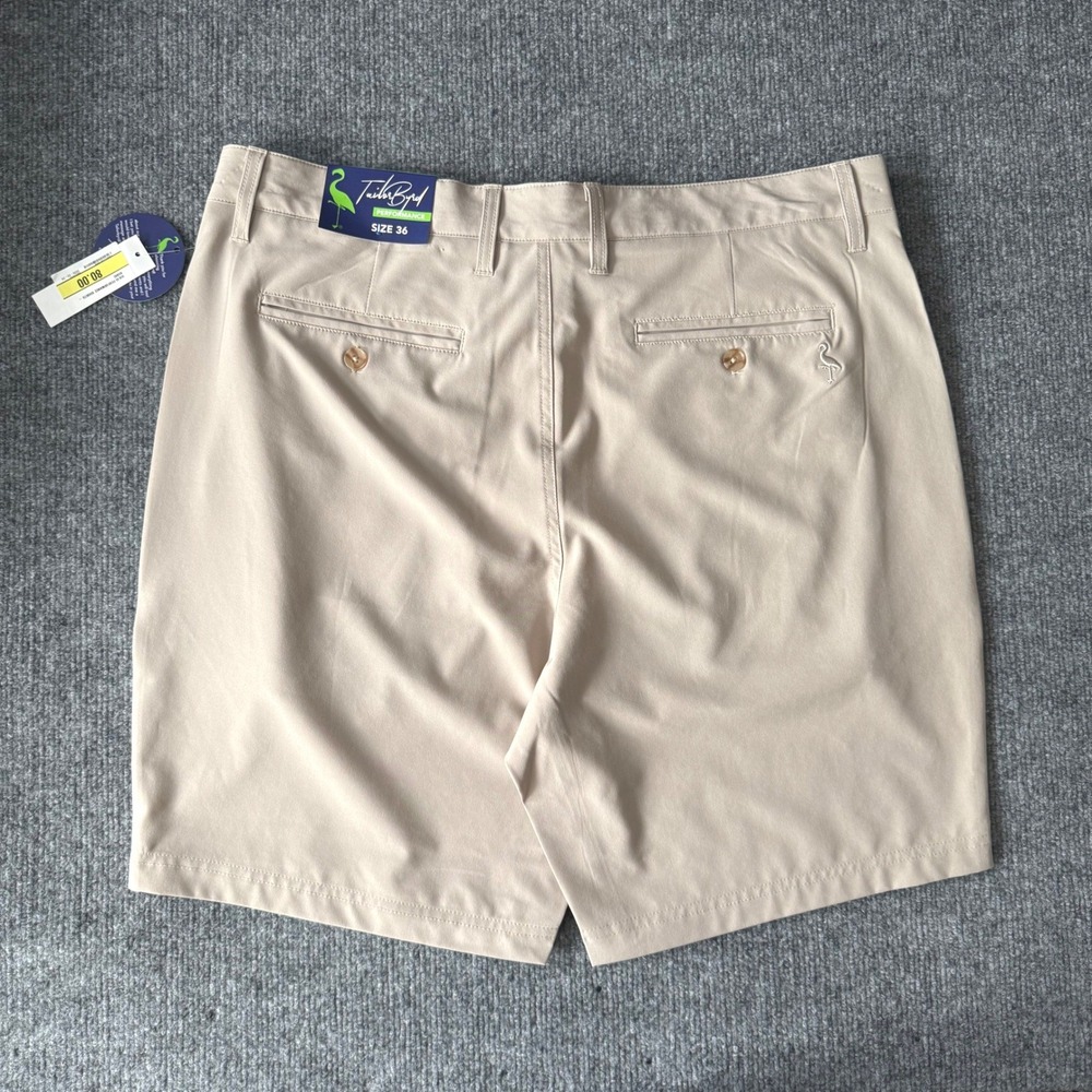 TailorByrd Men's 36 Khaki Classic Performance Golf Shorts 8" Inseam NWT